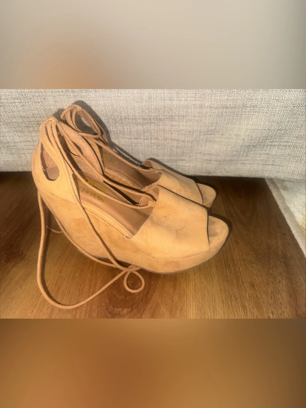 🌻Antrhopologie FARYL Robin Judy Tan Boho Platform Wedge Platform Sandal Size 7